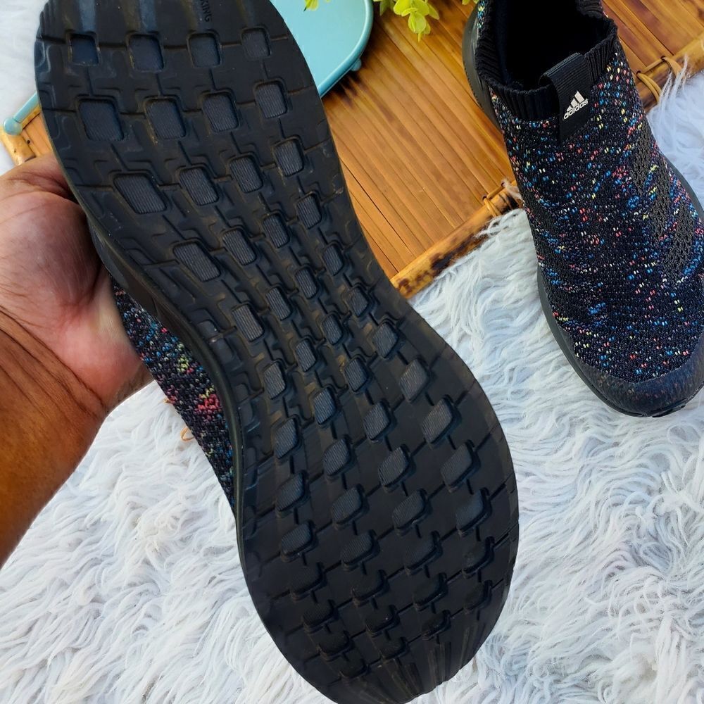 Adidas | Rapidarun Unisex  Black Slip-on with Multicolored Speckles - Picture 6 of 12
